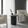 Βοηθητικό τραπέζι Dovel pakoworld mdf σε μαύρη απόχρωση Φ50x45εκ 029-000349