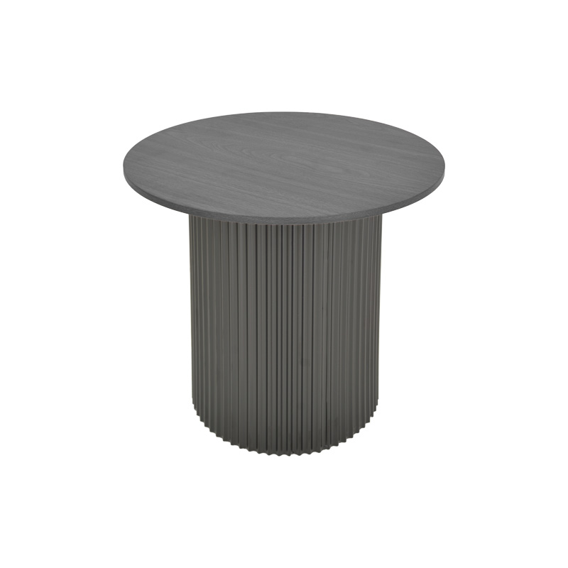 Βοηθητικό τραπέζι Dovel mdf-μέταλλο σε μαύρη απόχρωση Φ50x50εκ - Image 3