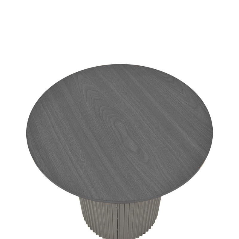 Βοηθητικό τραπέζι Dovel mdf-μέταλλο σε μαύρη απόχρωση Φ50x50εκ - Image 4