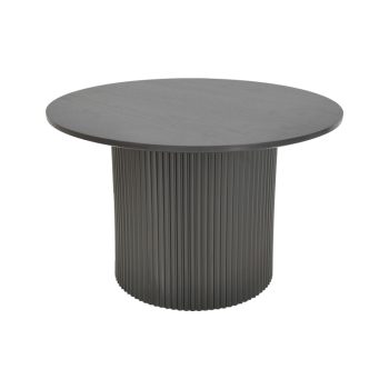 Alternative view of Τραπέζι σαλονιού Dovel  mdf-μεταλλο σε μαύρη απόχρωση Φ70x45εκ
