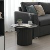 Τραπέζι σαλονιού Dovel pakoworld mdf σε μαύρη απόχρωση Φ70x40εκ 029-000350