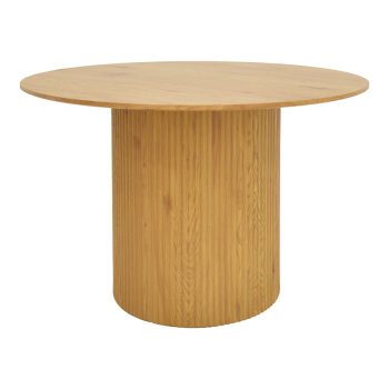 Τραπέζι Karulo pakoworld mdf σε sonoma απόχρωση Φ120x76εκ 029-000355