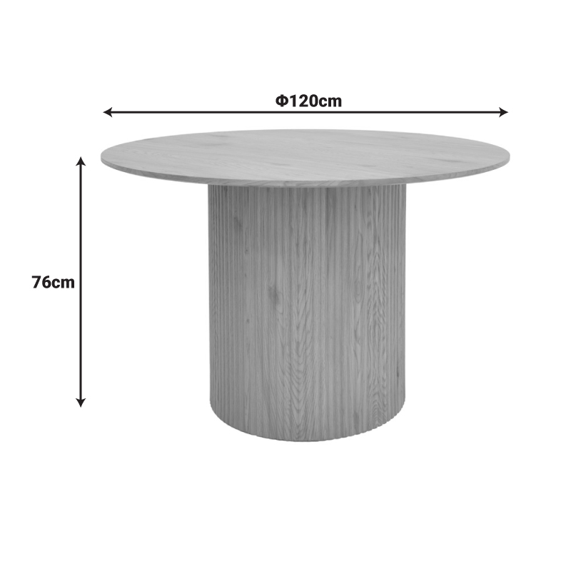 Τραπέζι Karulo mdf σε sonoma απόχρωση Φ120x76εκ - Image 5