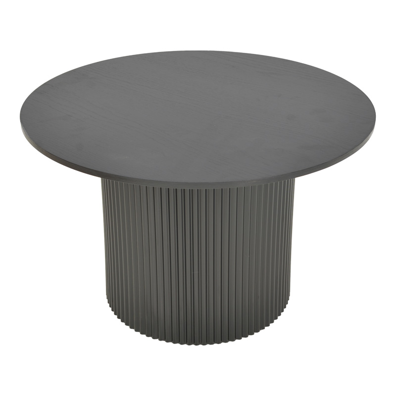 Τραπέζι Karulo mdf σε μαύρη απόχρωση Φ120x76εκ - Image 2