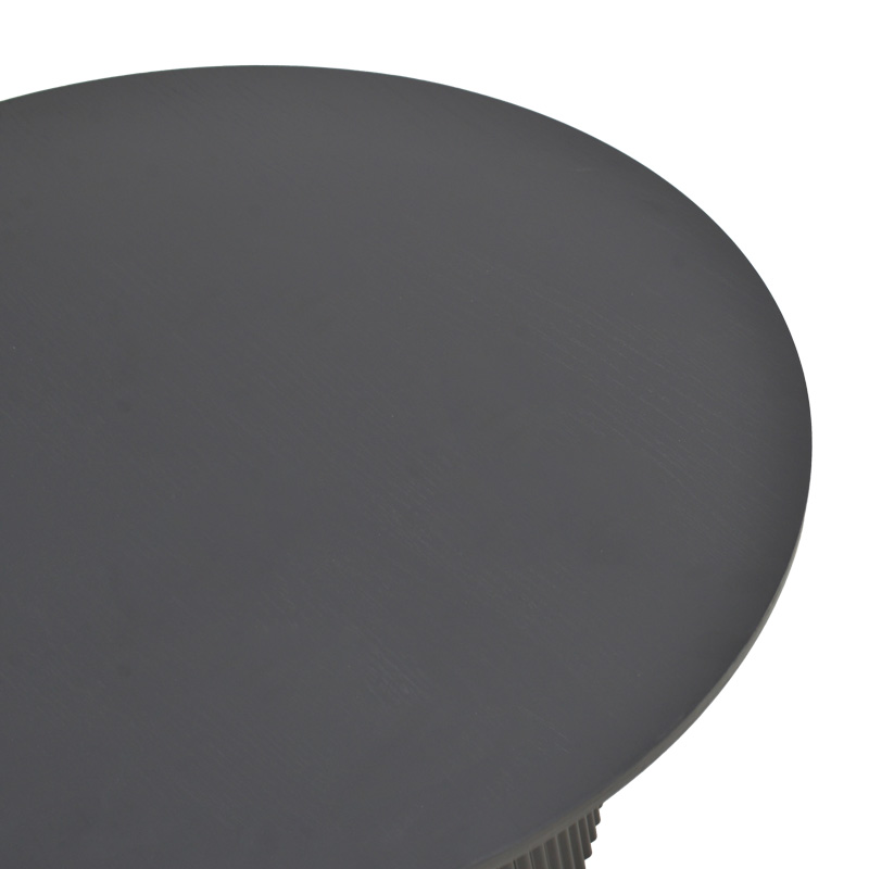 Τραπέζι Karulo mdf σε μαύρη απόχρωση Φ120x76εκ - Image 3