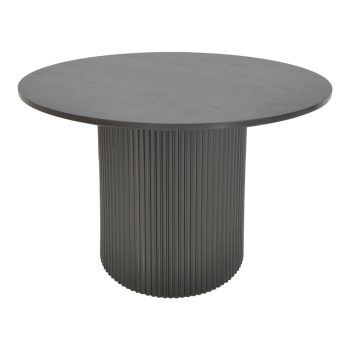 Τραπέζι Karulo pakoworld mdf σε μαύρη απόχρωση Φ120x76εκ 029-000356