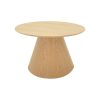 Τραπέζι σαλονιού Donda pakoworld mdf σε sonoma απόχρωση Φ80x45εκ 029-000363