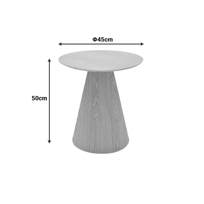 Βοηθητικό τραπέζι Donda mdf-μέταλλο sonoma Φ45x46εκ - Image 4
