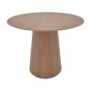 Tραπέζι Donda pakoworld mdf καρυδί Φ100x76εκ 029-000369