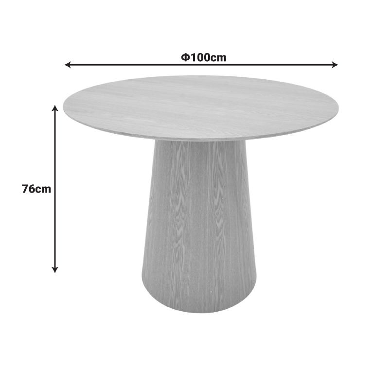 Tραπέζι Donda mdf καρυδί Φ100x76εκ - Image 4