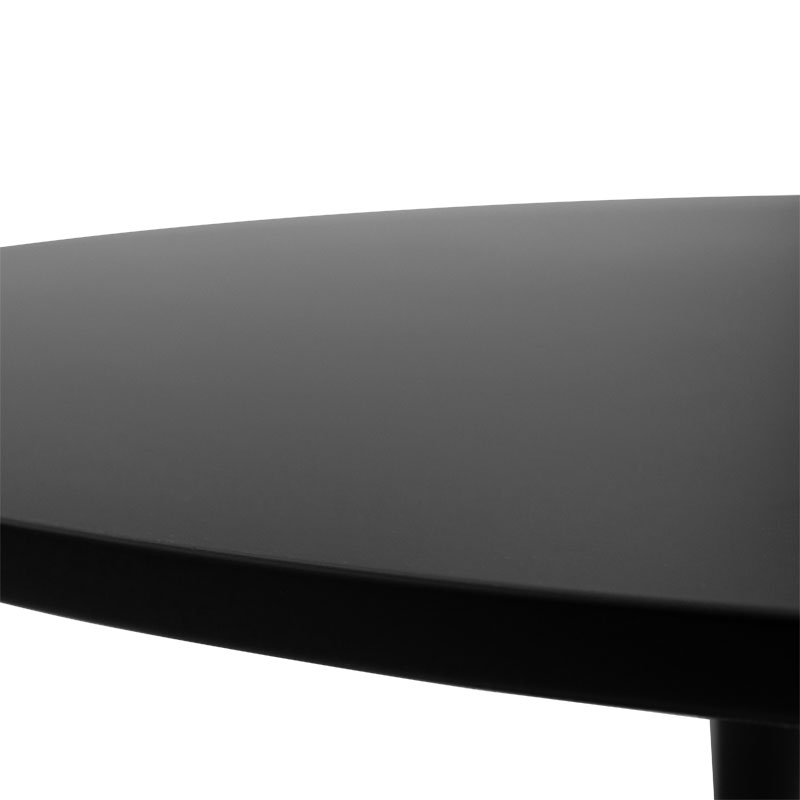 Tραπέζι Balou mdf σε μαύρη απόχρωση Φ100x73εκ - Image 2