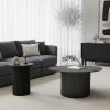 Tραπέζια σαλονιού Dovel pakoworld mdf σετ 2τεμ. μαύρο 029-000425