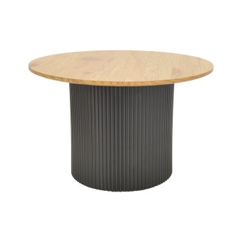 Alternative view of Tραπέζια σαλονιού Dovel  mdf σετ 2τεμ. sonoma-μαύρο μεταλλο