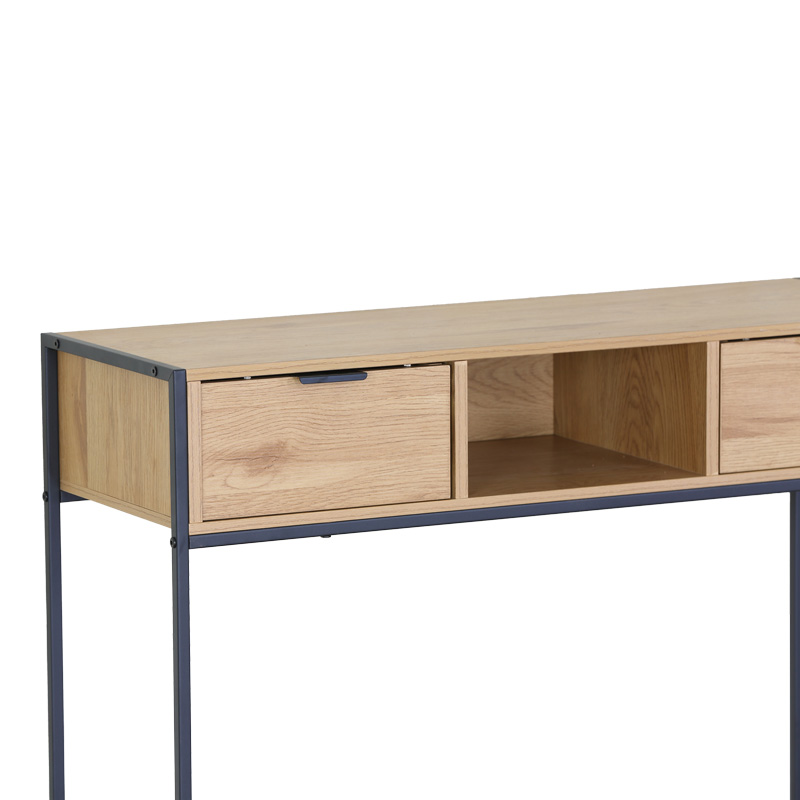 Κονσόλα Regando σε oak απόχρωση με μαύρο μέταλλο 100x35x80εκ - Image 4