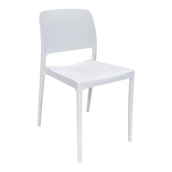 Καρέκλα Fenxy pakoworld pp σε λευκή απόχρωση 38x42x77εκ 127-000189