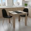 Τραπεζαρία Manka I-Bella pakoworld σετ 3τεμ σε sonoma truffle απόχρωση 80x80x77εκ 200-001230