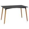 Τραπέζι Natali pakoworld MDF μαύρο-πόδια φυσικό 120x80x76εκ 292-000109