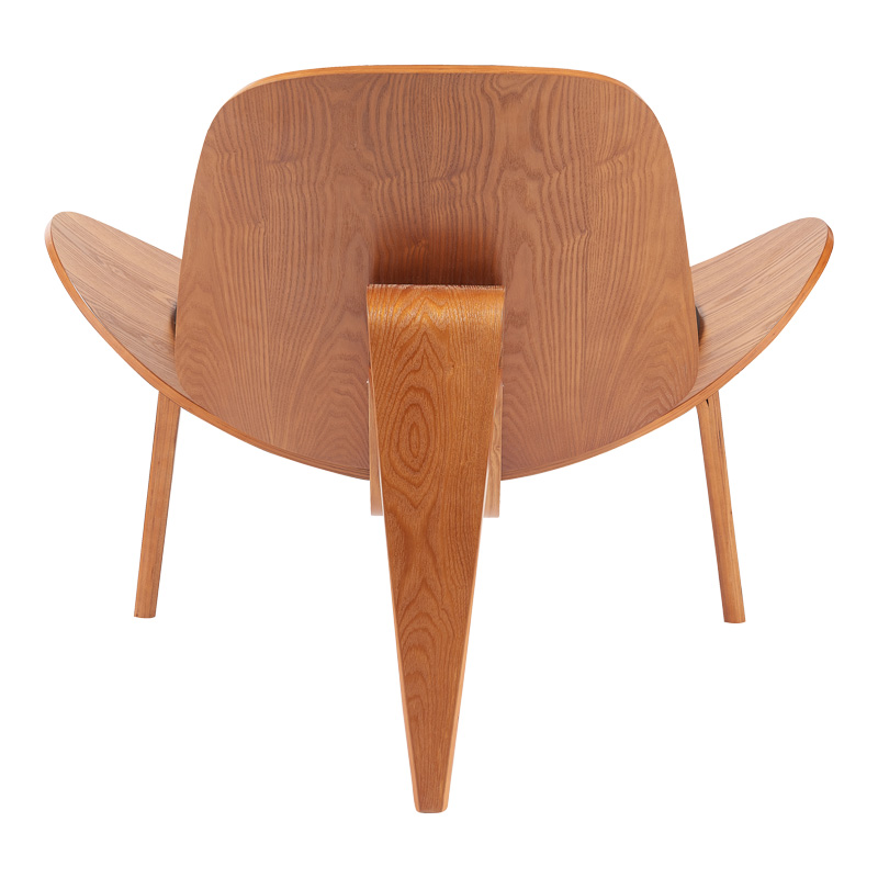 Πολυθρόνα Vilma PU μαύρο- plywood καρυδί 90x76.5x74.5εκ - Image 5