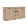Μπουφές Doha pakoworld σε sonoma απόχρωση 150x45x80.5εκ 361-000100