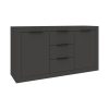 Μπουφές Doha pakoworld σε ανθρακί απόχρωση 150x45x80.5εκ 361-000102