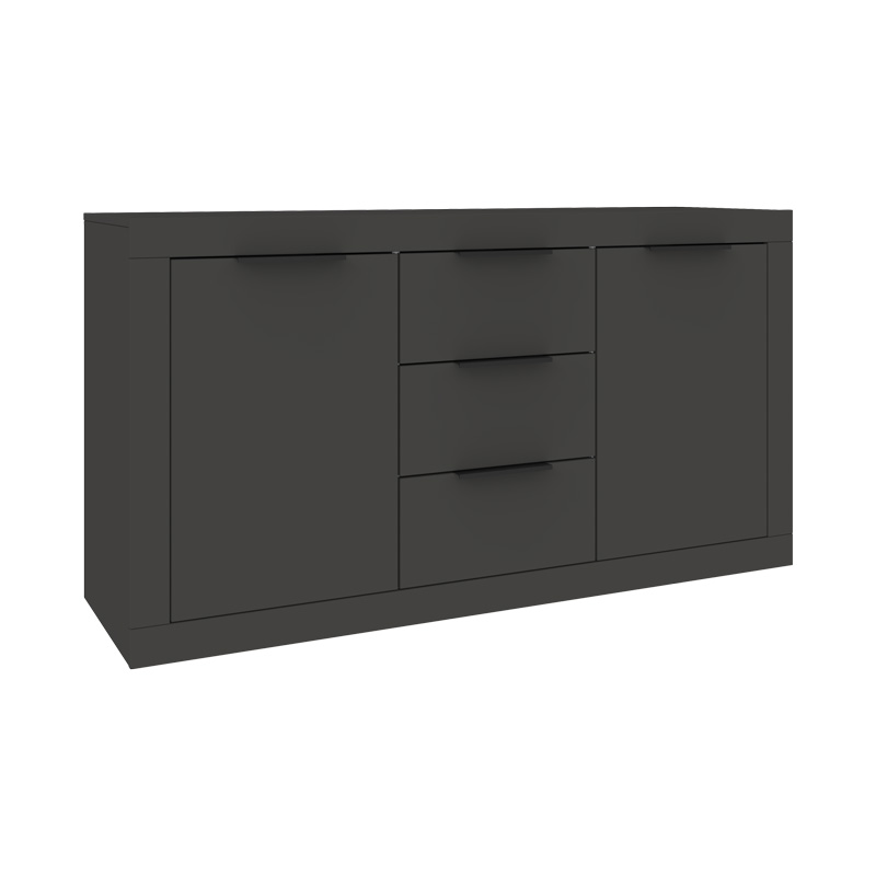 Μπουφές Doha pakoworld σε ανθρακί απόχρωση 150x45x80.5εκ 361-000102
