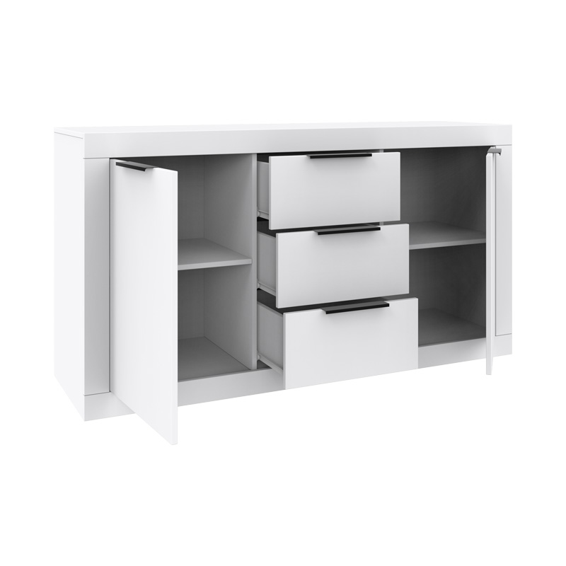Μπουφές Doha σε λευκή απόχρωση 150x45x80.5εκ - Image 2