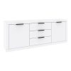 Μπουφές Doha pakoworld σε λευκή απόχρωση 210x45x80.5εκ 361-000107