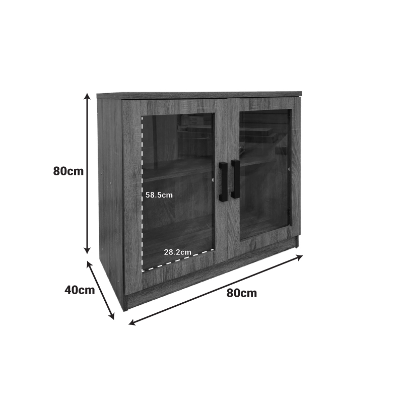 Παπουτσοθήκη-ντουλάπι Sapato σε oak απόχρωση 80x40x80εκ - Image 4