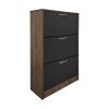 Παπουτσοθήκη Savaz pakoworld σε oak-ανθρακί απόχρωση 60x24x114εκ 383-000024