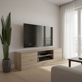 Έπιπλο τηλεόρασης Sasa I pakoworld σε sonoma απόχρωση 150x35x41.5εκ 383-000032