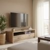Έπιπλο τηλεόρασης Podizor pakoworld σε sonoma απόχρωση 120x45x42.5εκ 383-000034