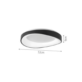 Alternative view of InLight Πλαφονιέρα οροφής LED 72W 3CCT (by tuya) από λευκό μέταλλο και ακρυλικό D:52cm (42033-White)
