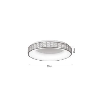 Alternative view of Inlight Πλαφονιέρα Οροφής LED από σχοινί 3CCT, 25W D:50x9,5cm (42042)
