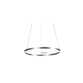 Alternative view of Inlight Κρεμαστό φωτιστικό LED 45W 3CCT (by switch on base) D:100cm (6095-AA-Golden)