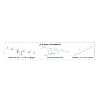 Alternative view of InLight Επιτοίχιο φωτιστικό LED 10W 4000K από πλαστικό σε χρώμιο απόχρωση D:40cm (1043-Β)