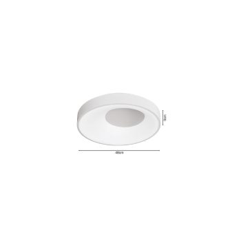 Alternative view of Inlight Πλαφονιέρα οροφής LED 36W 3CCT από γκρί μέταλλο και ακρυλικό D:48cm (42040-Grey)