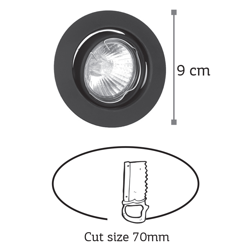 InLight Χωνευτό σποτ από οξυντέ μέταλλο 1XGU10 D:9cm (43277-Οξυντέ) - Image 5