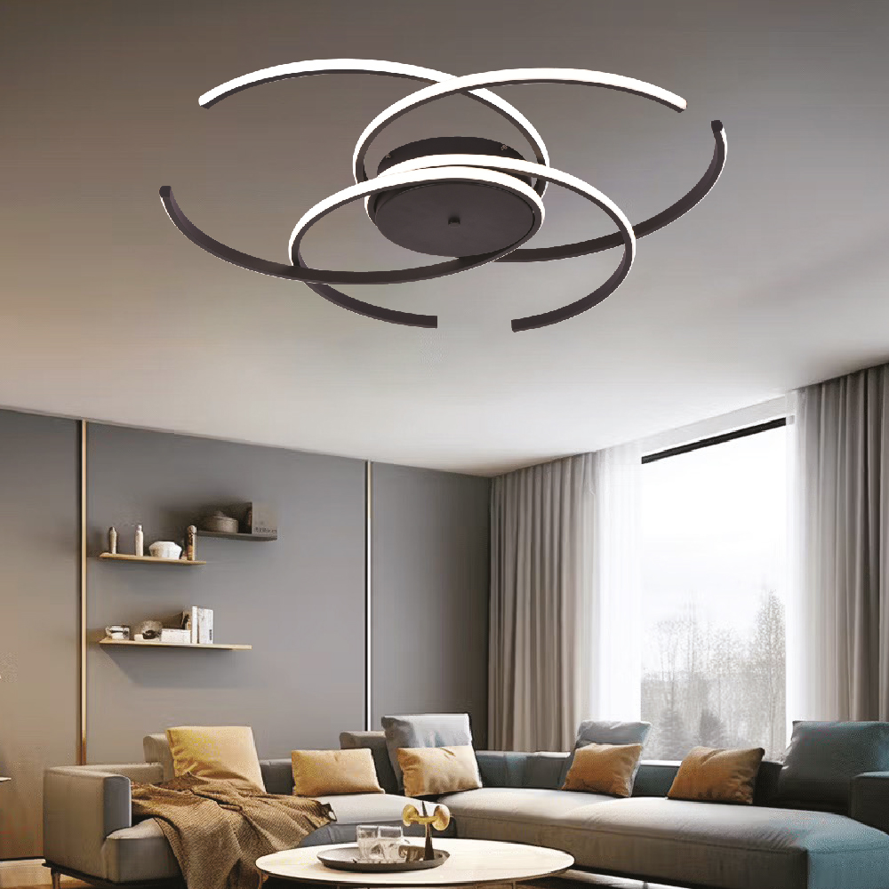 Inlight Πλαφονιέρα οροφής LED 46W 3CCT σε μαύρη απόχρωση D:60cm (6111-B) - Image 3