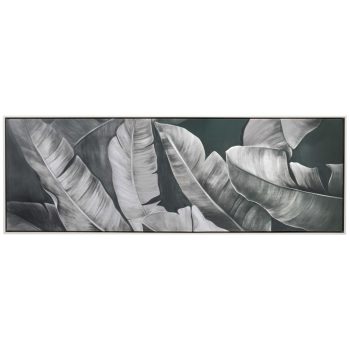 BANANA LEAVES ΠΙΝΑΚΑΣ ΜΕ ΛΕΥΚΗ ΚΟΡΝΙΖΑ ΣΕ ΤΥΠΩΜΕΝΟ ΚΑΜΒΑ 40Χ120ΕΚ