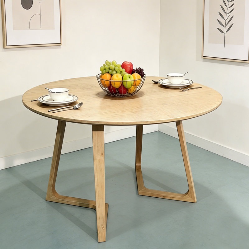 Τραπέζι Sedria mdf σε φυσική απόχρωση Φ120x75εκ - Image 2