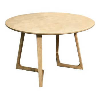 Τραπέζι Sedria pakoworld mdf σε φυσική απόχρωση Φ120x75εκ 072-000176