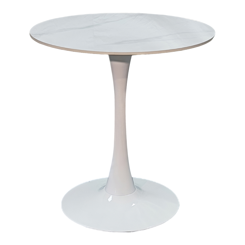 Τραπέζι Balou I  sintered stone σε λευκό μαρμάρου Φ70×74εκ