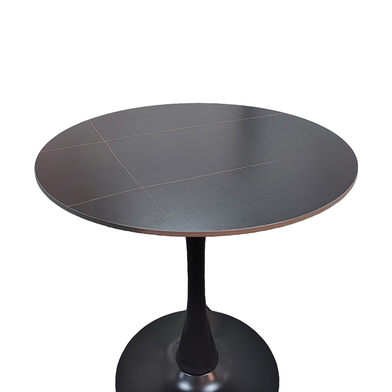 Τραπέζι Balou I sintered stone σε μαύρο μαρμάρου Φ70x74εκ - Image 2