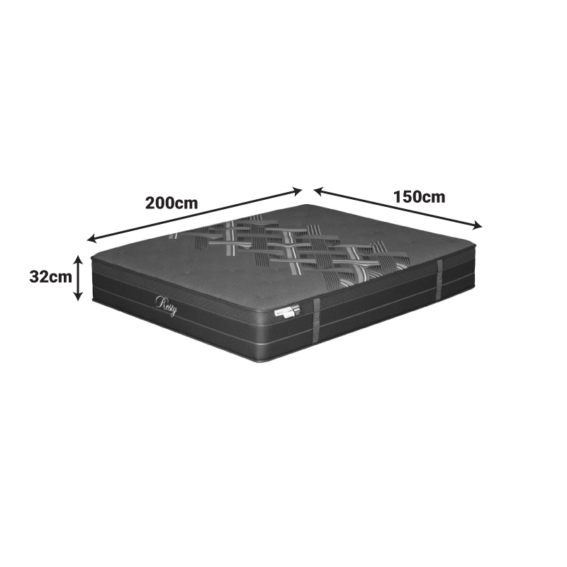Στρώμα Resty pocket spring μονής όψης με ενσωματωμένο ανώστρωμα 32cm 150x200εκ - Image 3