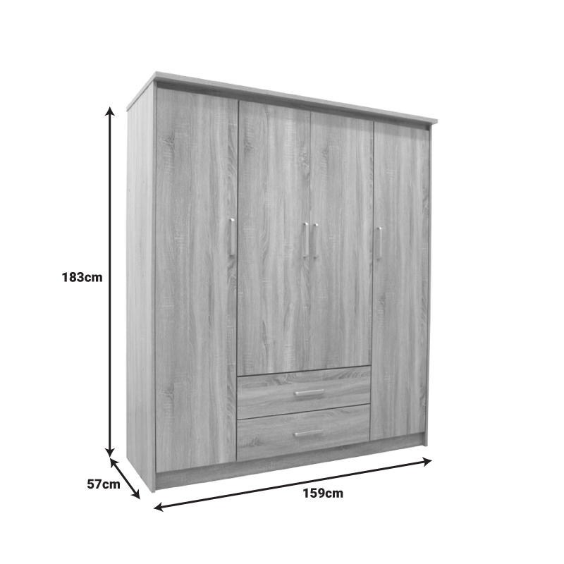 Σετ Κρεβατοκάμαρας Olympus Sonoma με Κρεβάτι 120x200εκ Σετ 4τεμ - Image 6
