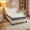 Κρεβάτι με στρώμα Nevil-Dreamer pakoworld pu λευκό 100x200εκ 200-001467