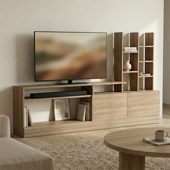 Σύνθετο σαλονιού Seruno pakoworld sonoma 170x25x100εκ 230-000124