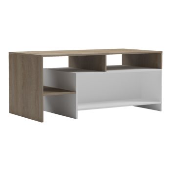 Alternative view of Τραπέζι σαλονιού Consa  sonoma - λευκό 120x60x52.8εκ