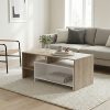 Τραπέζι σαλονιού Consa pakoworld sonoma - λευκό 120x60x52.8εκ 230-000141