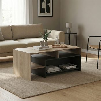 Τραπέζι σαλονιού Consa pakoworld sonoma - ανθρακί 120x60x52.8εκ 230-000142